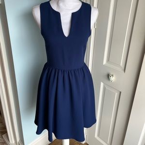 Everly Blue V-Neck Mini Dress, New with Tags (Women’s Size Small)